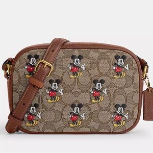 Disney X Coach Mini Jamie Camera Bag  With Mickey Mouse Print NWT